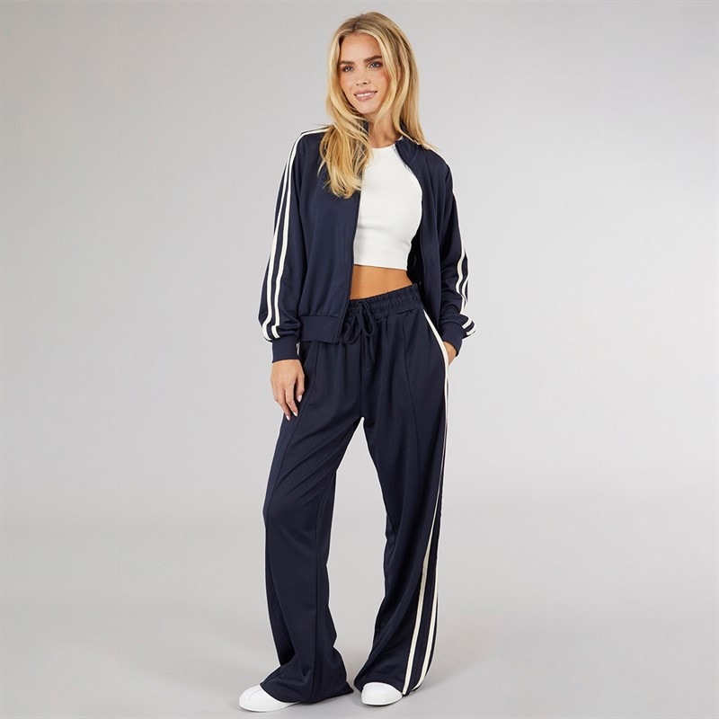 Brave Soul Womens Selma Stripe Sweatshirt Navy - Image 4