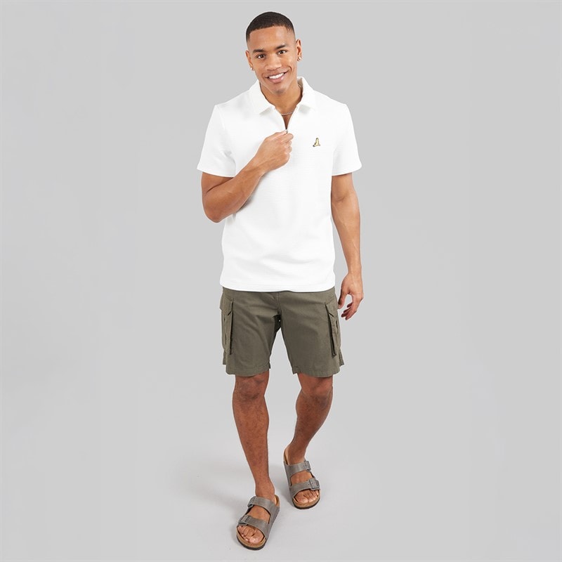 Brave Soul Mens Island Cargo Shorts Khaki - Image 3