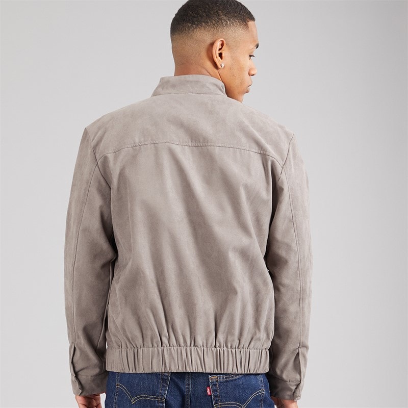 Brave Soul Mens Zev Bomber Jacket Taupe - Image 2