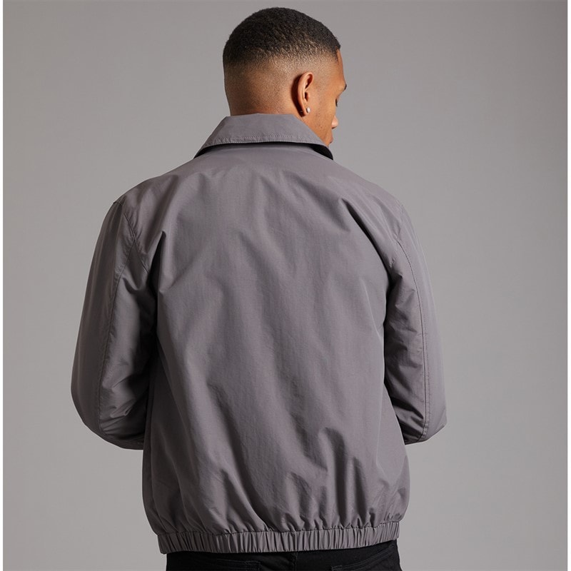 Brave Soul Mens Emilio Harrington Jacket Grey - Image 2