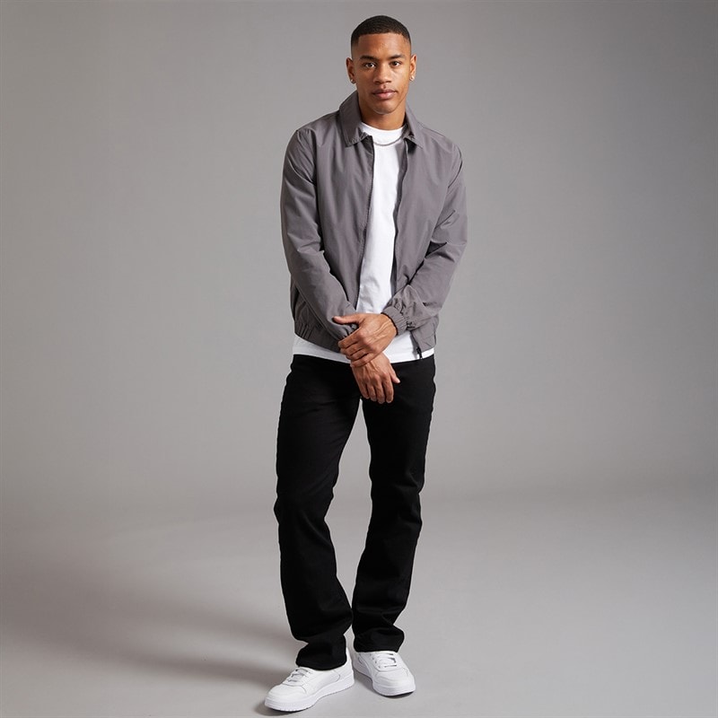 Brave Soul Mens Emilio Harrington Jacket Grey - Image 3