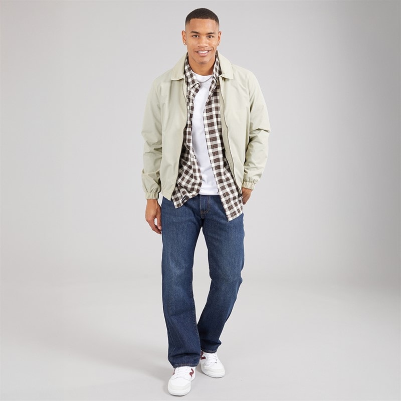 Brave Soul Mens Emilio Harrington Jacket Stone - Image 3