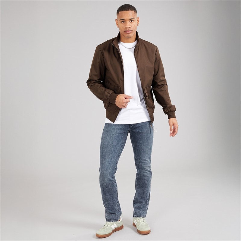 Brave Soul Mens Whitlock Bomber Jacket Mocha - Image 3