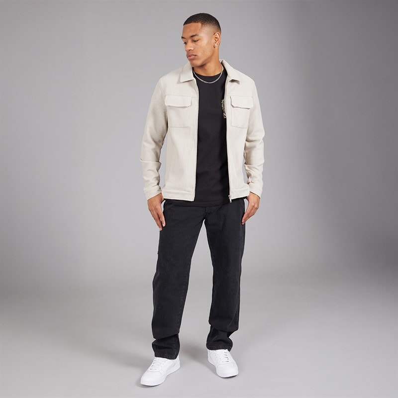Brave Soul Mens Salcombe Jacket Light Stone - Image 4