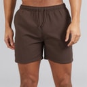 Brave Soul Mens Salou Seersucker Swim Shorts Mocha
