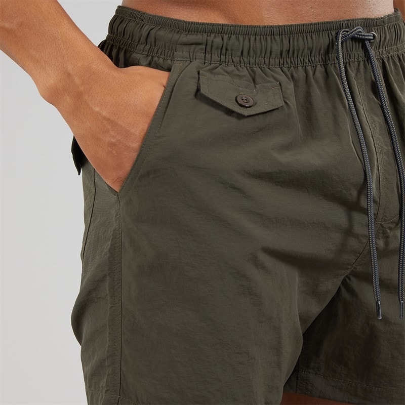 Brave Soul Mens Pier Swim Shorts Khaki - Image 3