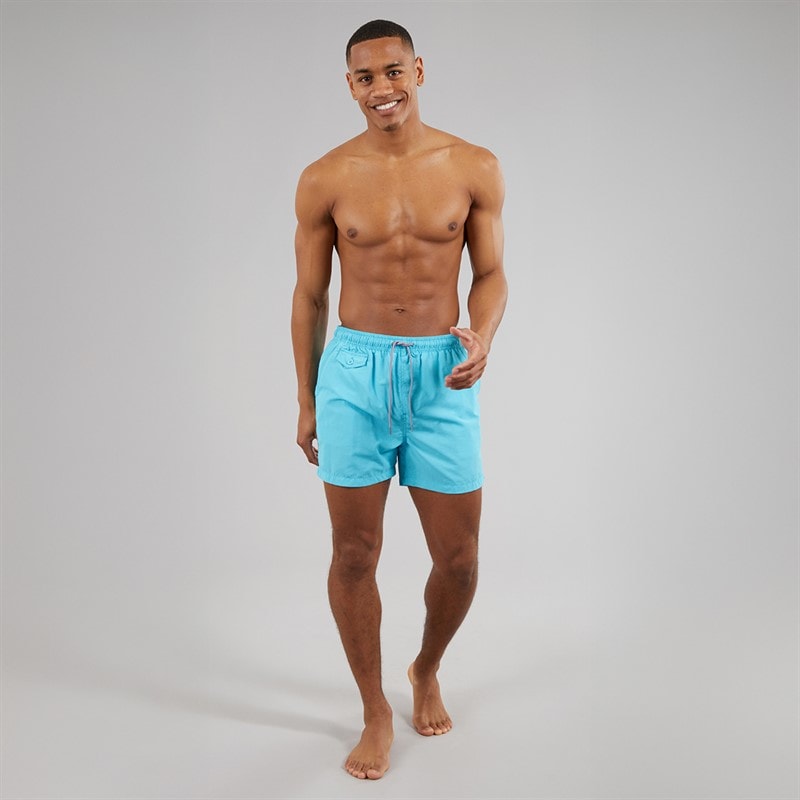 Brave Soul Mens Pier Swim Shorts Aqua - Image 3