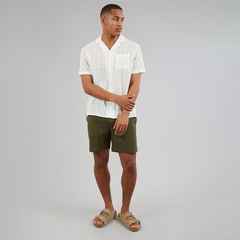 Brave Soul Mens Eubank Shorts Khaki - Image 3
