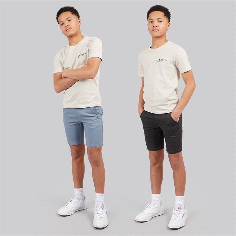 Brave Soul Boys Two Pack Cotton Twill Shorts Navy/Light Blue - Image 3