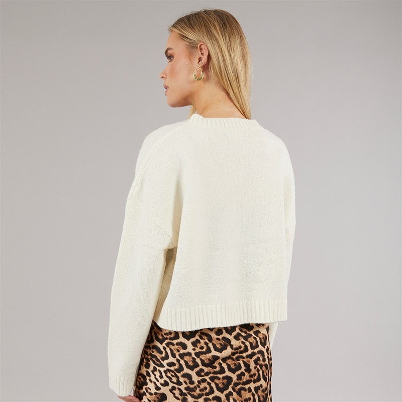 Brave Soul Womens Ribbons Cardigan Cream/Black - Image 2