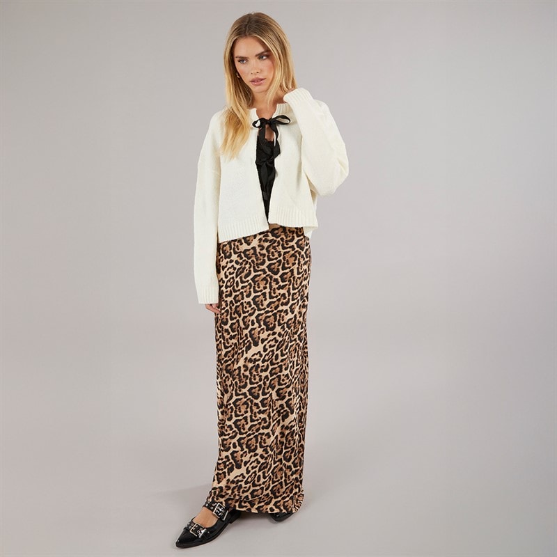 Brave Soul Womens Ribbons Cardigan Cream/Black - Image 4