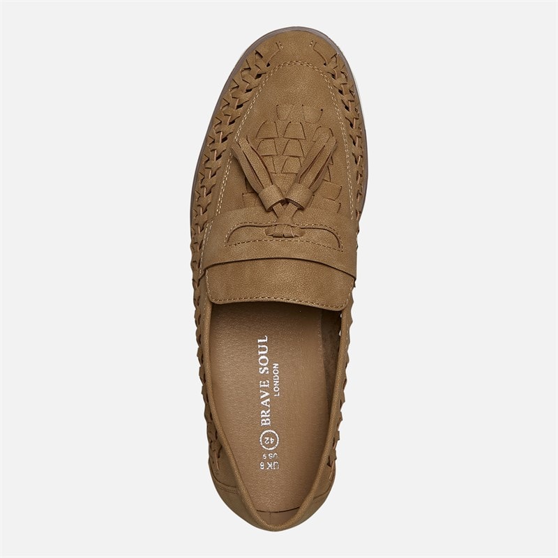 Brave Soul Mens Drift Loafers Sand - Image 4