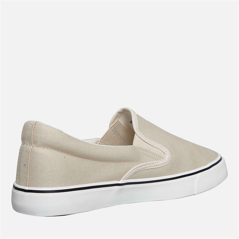 Brave Soul Mens Skate Eagle Slip On Canvas Pumps Stone - Image 5