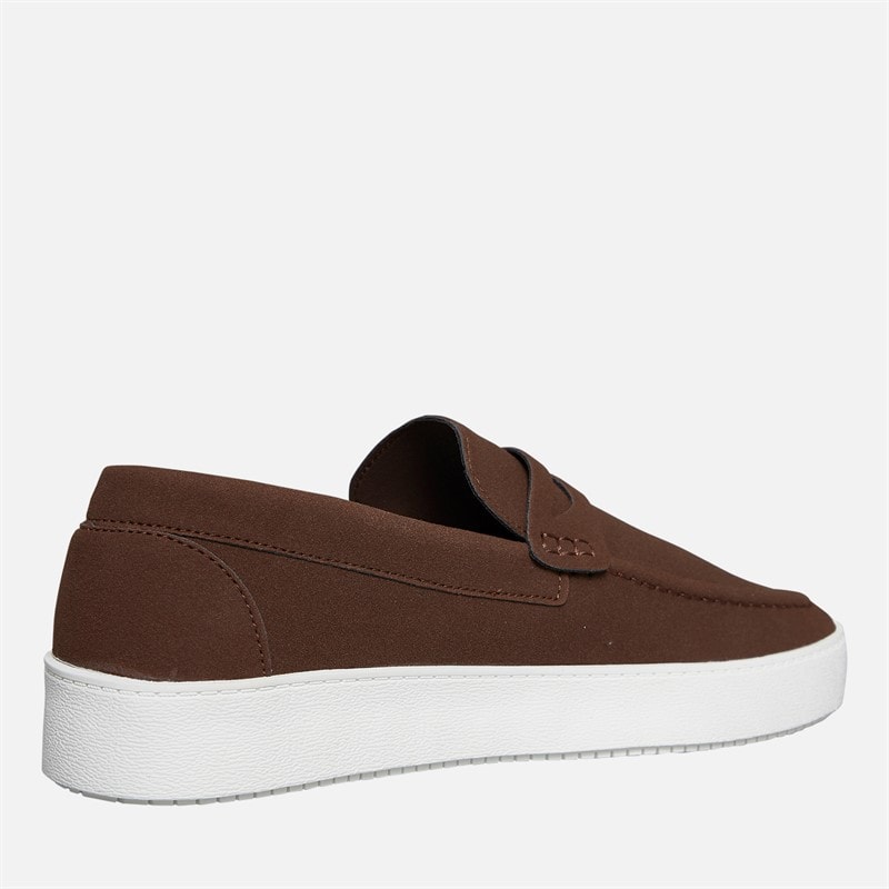 Brave Soul Mens Lisbon Loafers Brown - Image 5