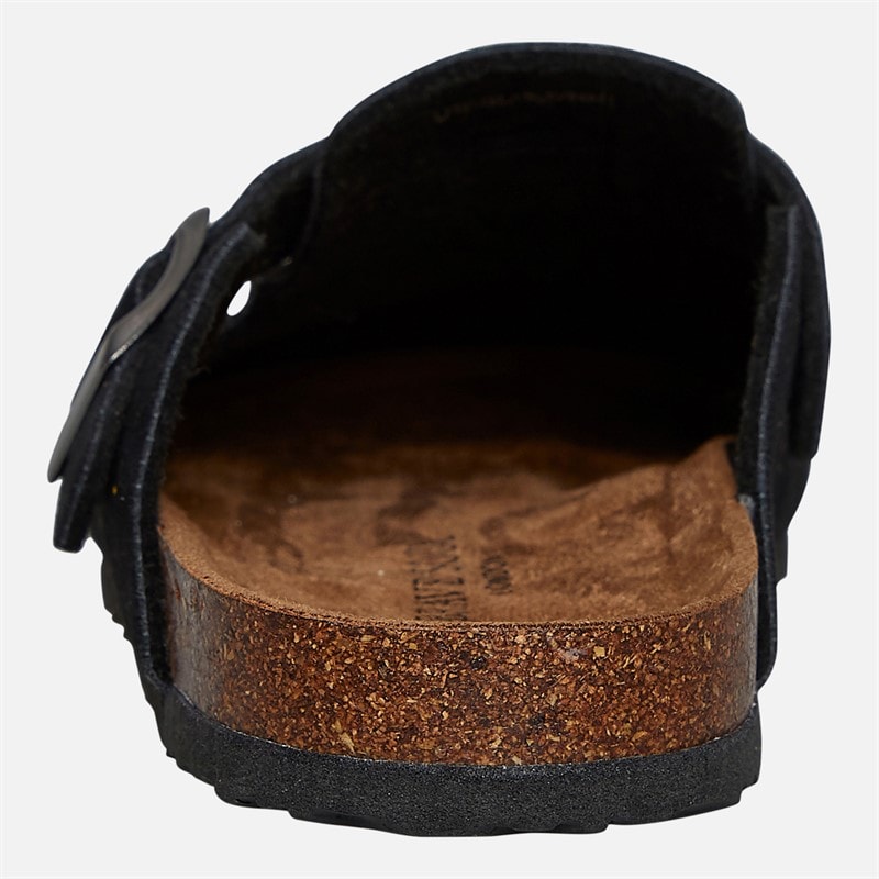 Brave Soul Womens Isla Mule Footbed Sandals Black - Image 4