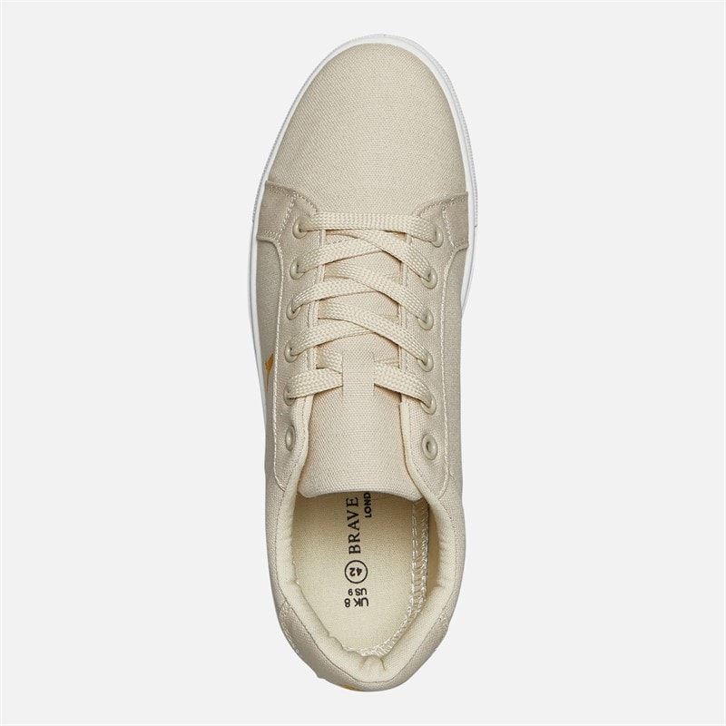 Brave Soul Mens Kite Eagle Canvas Pumps Stone - Image 4