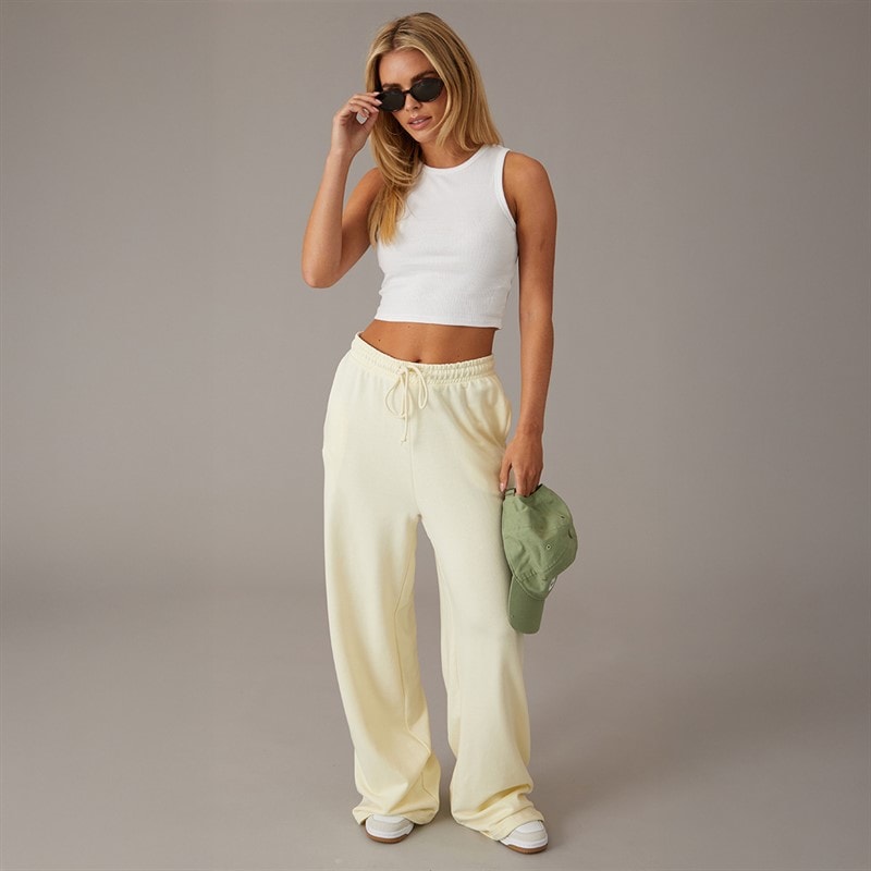 Brave Soul Womens Andrea Ribbed Cropped Vest White - Image 4