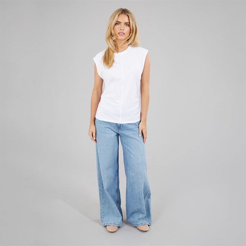 Brave Soul Womens Boho Fitted T-Shirt White - Image 3