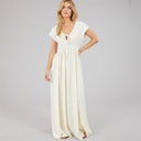 Brave Soul Womens Lewis Jersey Maxi Dress Cream