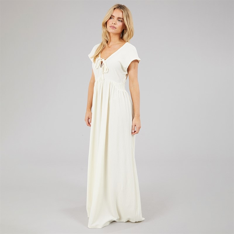 Brave Soul Womens Lewis Jersey Maxi Dress Cream - Image 4