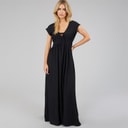 Brave Soul Womens Lewis Jersey Maxi Dress Black