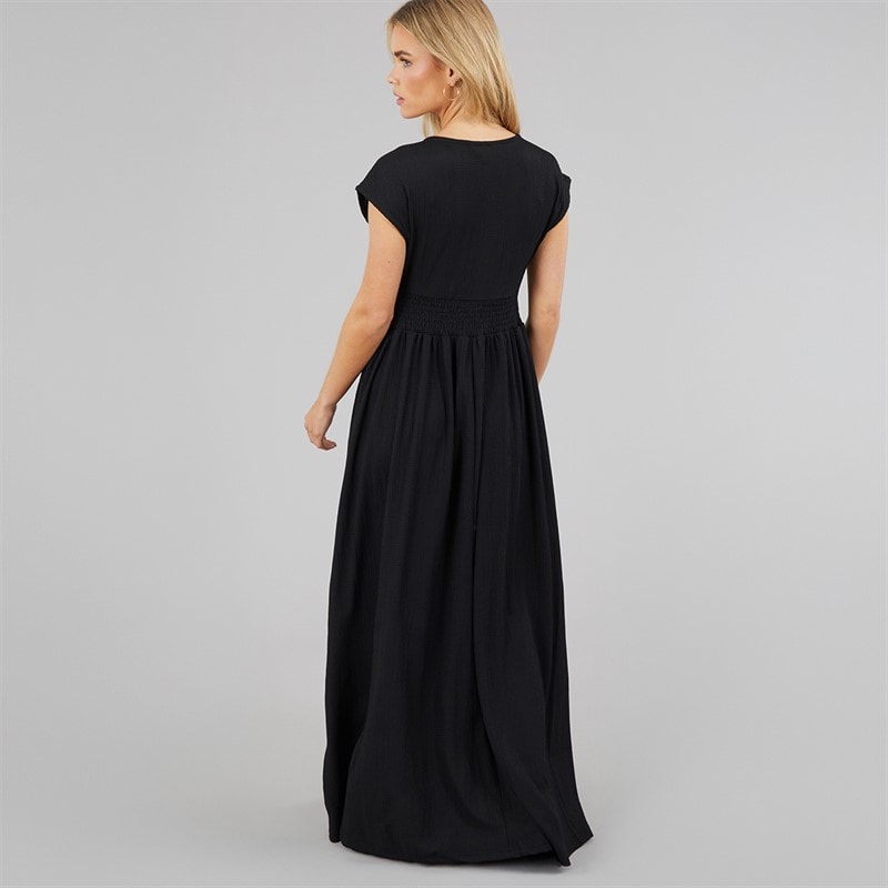 Brave Soul Womens Lewis Jersey Maxi Dress Black - Image 2