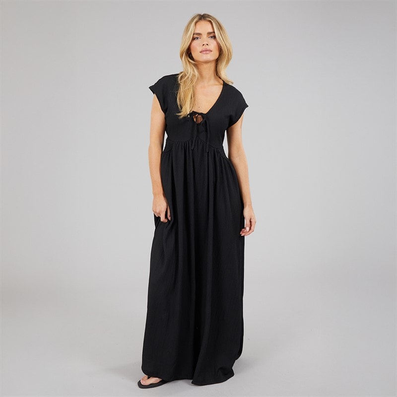 Brave Soul Womens Lewis Jersey Maxi Dress Black - Image 4