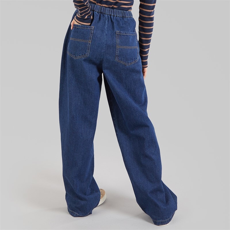 Brave Soul Womens Brooke Wide Leg Jeans Indigo - Image 2