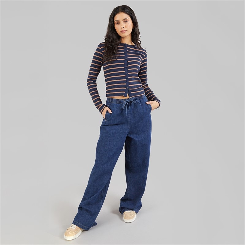 Brave Soul Womens Brooke Wide Leg Jeans Indigo - Image 3