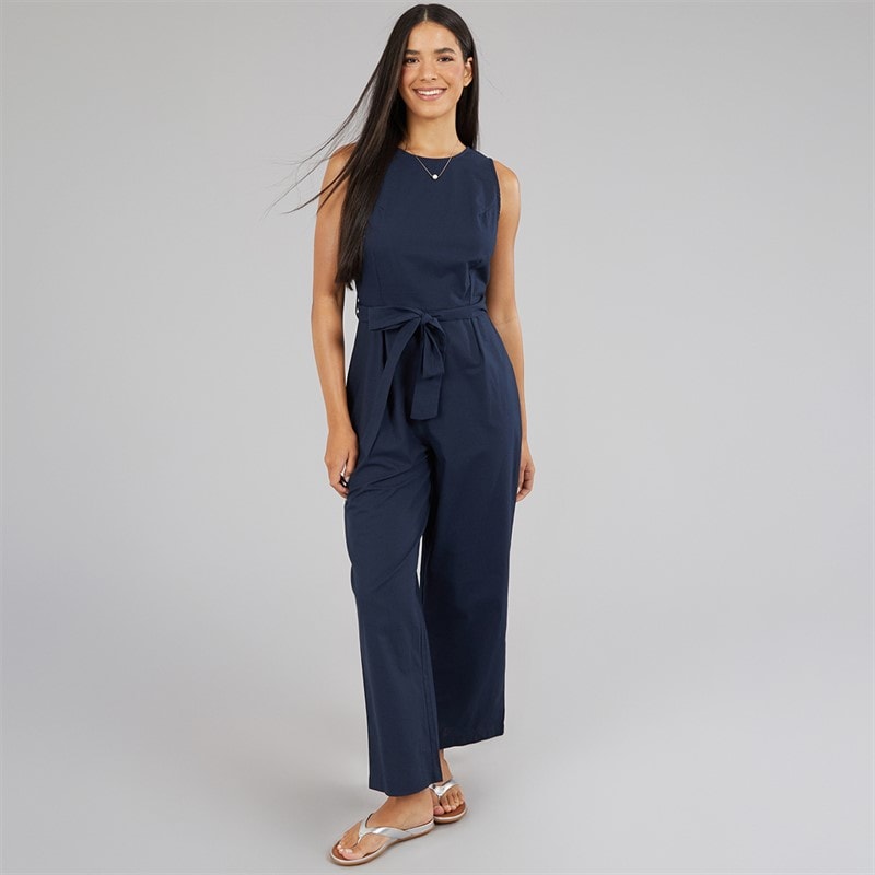 Brave Soul Womens Ottile Jumpsuit Navy