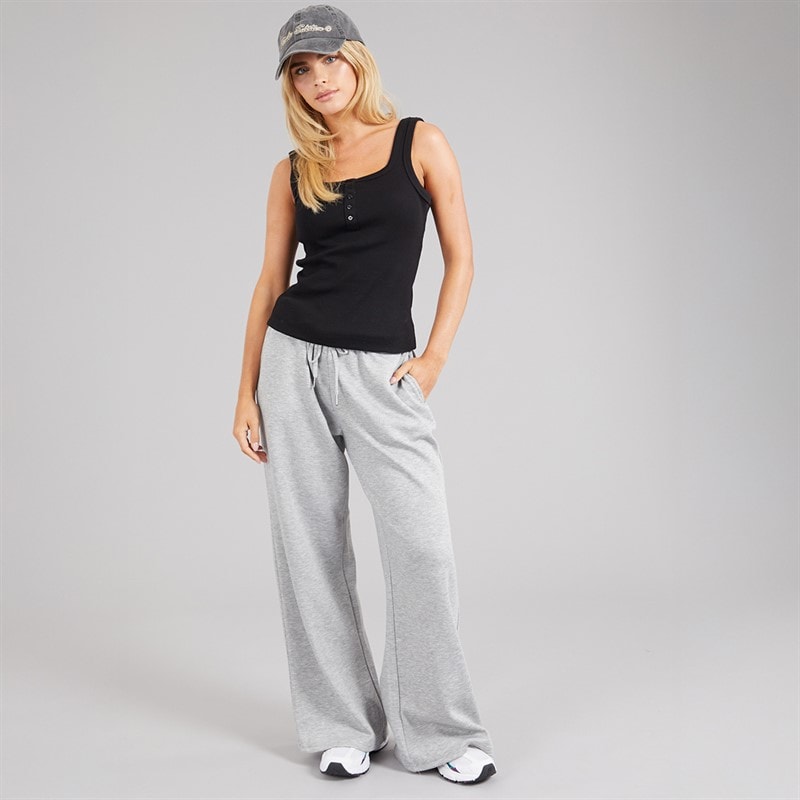 Brave Soul Womens Todd Draw String Joggers Grey Marl - Image 4