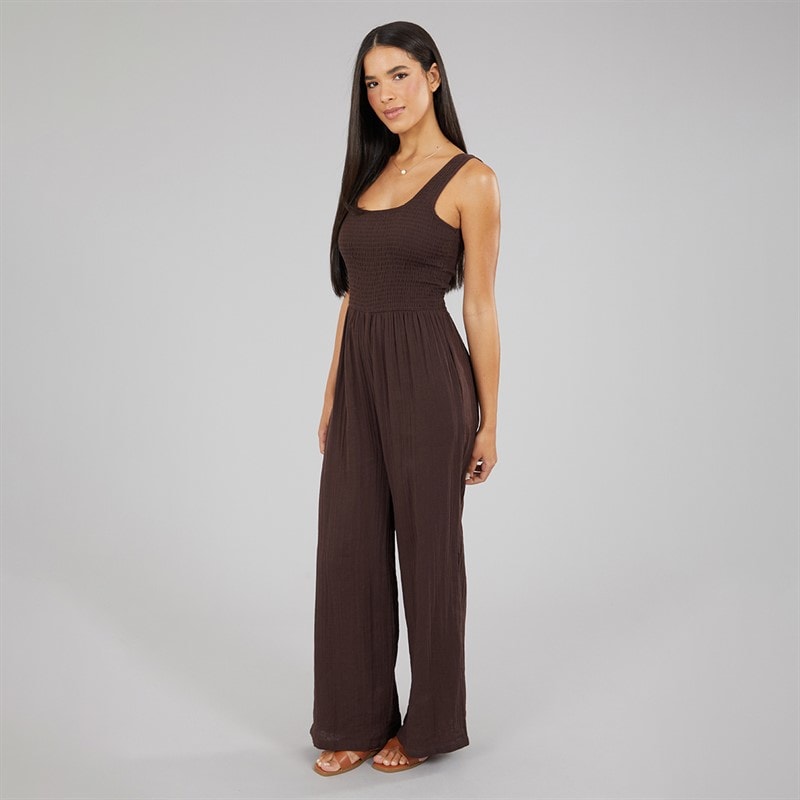 Brave Soul Womens Rennie Jumpsuit Chocolate - Image 3