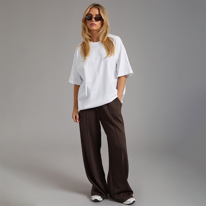 Brave Soul Womens Julie Scuba Jogger Bitter Chocolate - Image 3