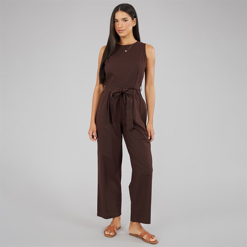 Brave Soul Womens Ottile Jumpsuit Chocolate - Image 3