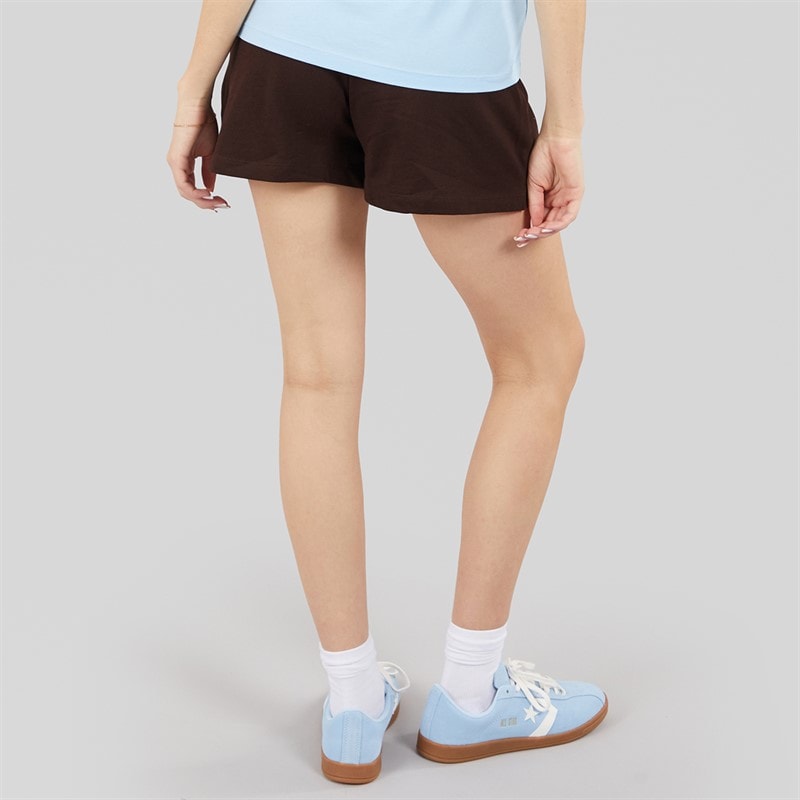 Brave Soul Womens Fraser Drawstring Shorts Chocolate/Blue - Image 2