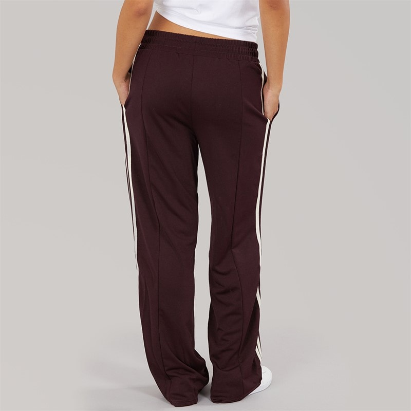 Brave Soul Womens Noelle Stripe Joggers Chocolate/Cream - Image 2