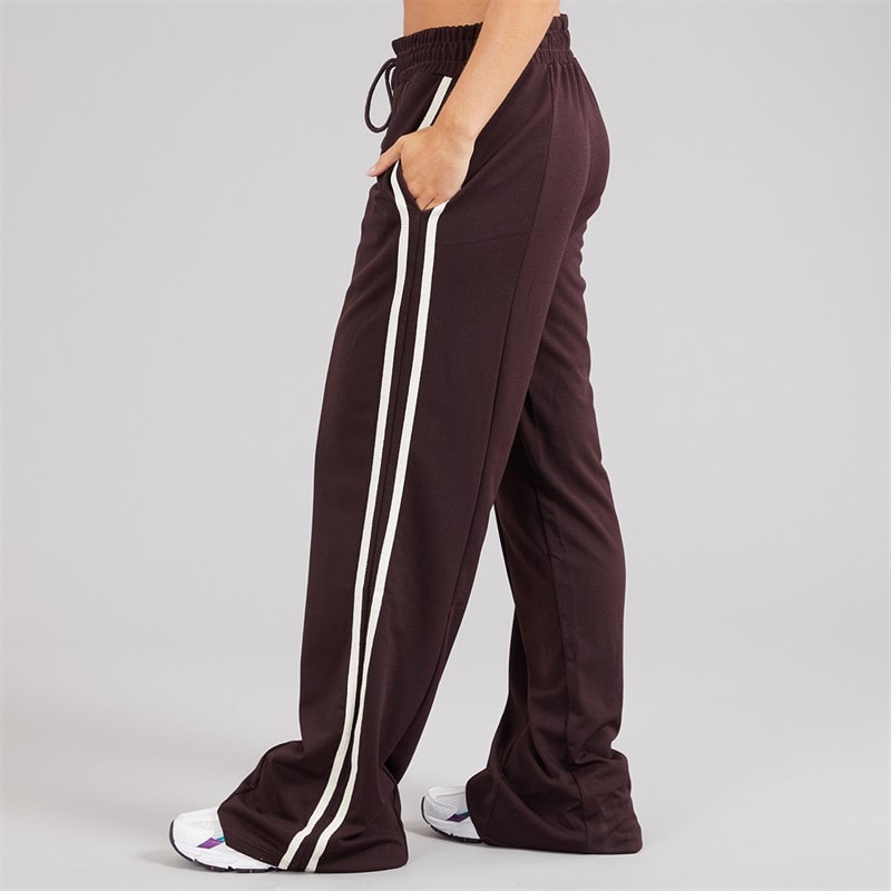 Brave Soul Womens Noelle Stripe Joggers Chocolate/Cream - Image 3