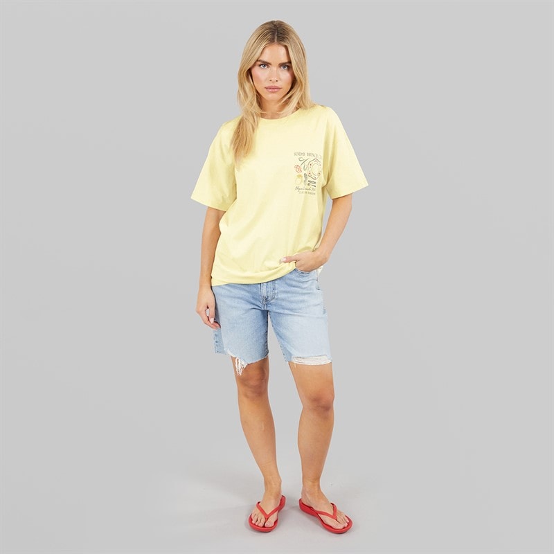 Brave Soul Womens Toutou Graphic T-Shirt Yellow - Image 4