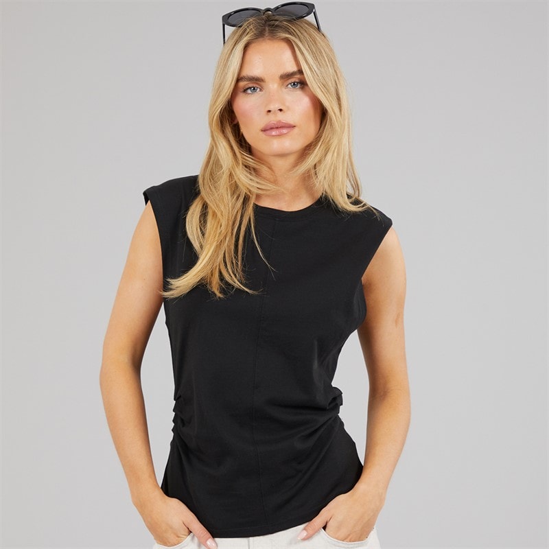 Brave Soul Womens Boho Fitted T-Shirt Black - Image 1