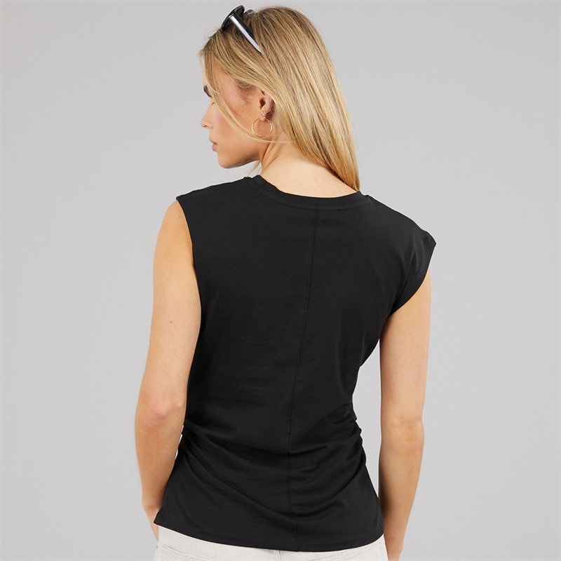 Brave Soul Womens Boho Fitted T-Shirt Black - Image 2