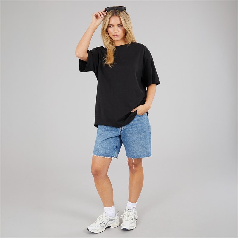 Brave Soul Womens Ascot Oversized T-Shirt Black - Image 3