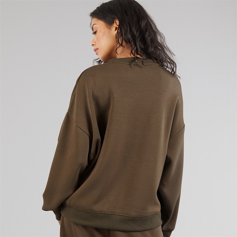 Brave Soul Womens Todd Sweatshirt Truffle - Image 2