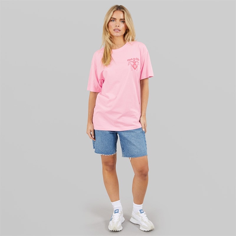 Brave Soul Womens Tulum Graphic T-Shirt Pink/Pink - Image 4