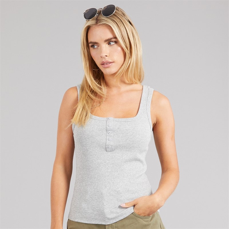 Brave Soul Womens Leonie Vest Grey Marl - Image 3
