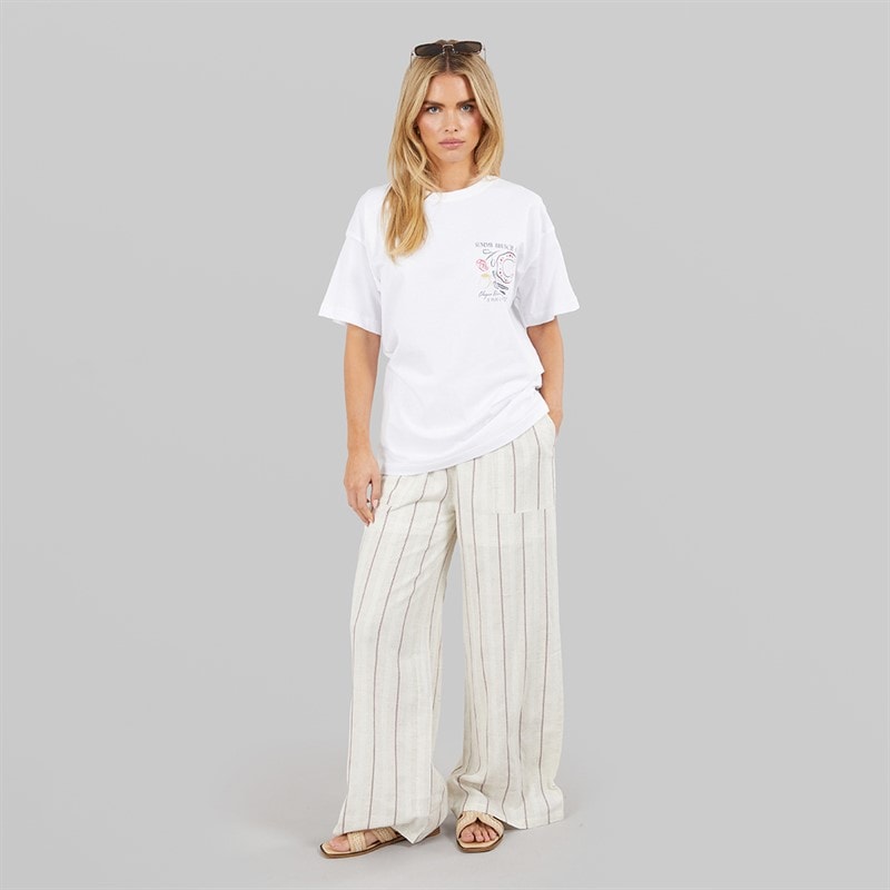 Brave Soul Womens Toutou Graphic T-Shirt White - Image 4