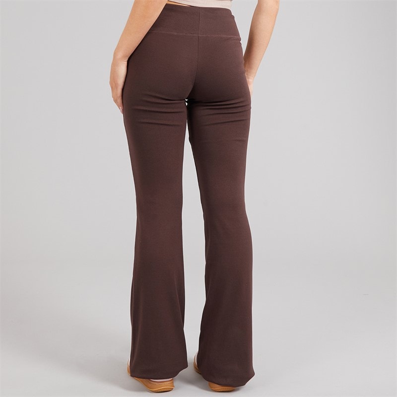 Brave Soul Womens Jane Yoga Pants Chocolate - Image 2
