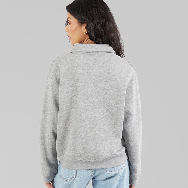 Brave Soul Womens Sherry Sweatshirt Silver Grey Marl - Image 2