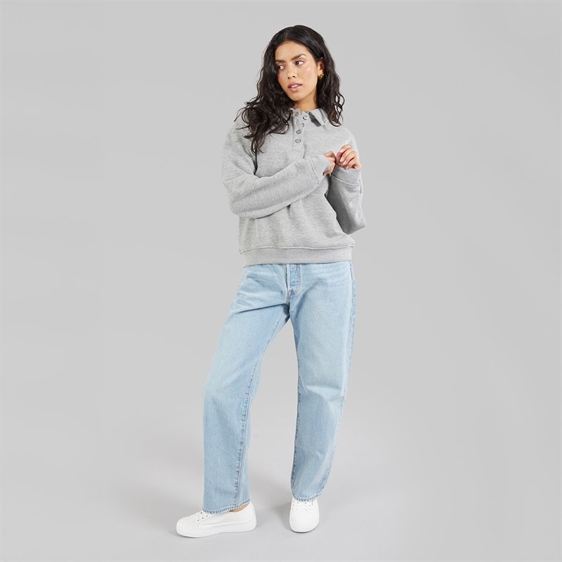 Brave Soul Womens Sherry Sweatshirt Silver Grey Marl - Image 3