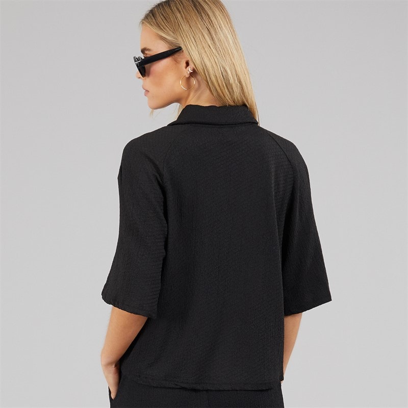 Brave Soul Womens Tara Short Sleeve Shirt Black - Image 2