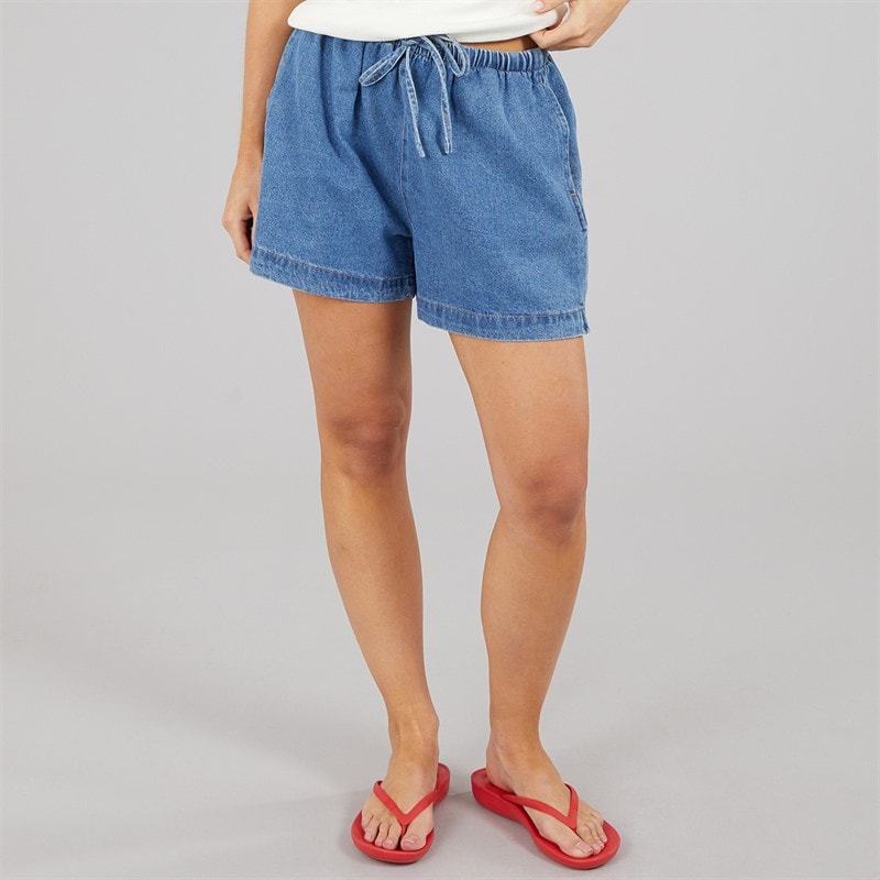 Brave Soul Womens Jean Shorts Mid Blue - Image 1